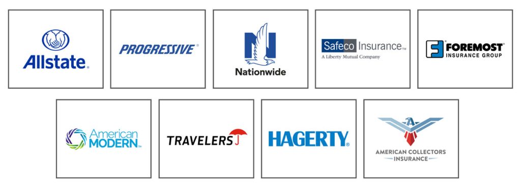 Motorcycle Insurance Company Logos Boxes